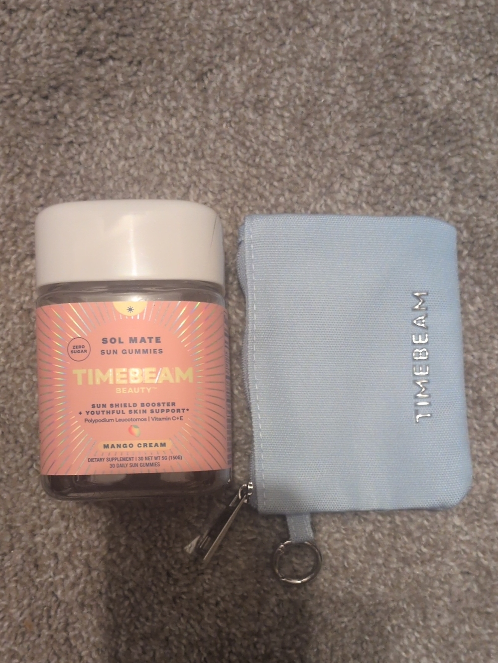 Timebeam Sol Mate Sun Protection + Light Blue Timebeam Mini Pouch